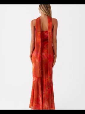 Peppermayo Under the Pagoda Maxi Dress with Scarf